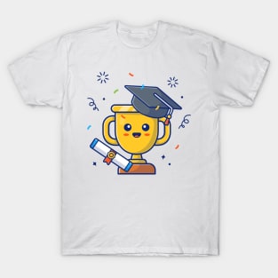 Cute graduation trophy cartoon T-Shirt